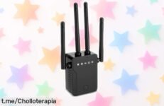 Amplificador WiFi potente con 4 antenas que conecta 35 dispositivos a velocidad loca de 300 Mbps. Aprovecha este descuentazo y disfruta del mejor internet en casa ¡No te quedes sin él!