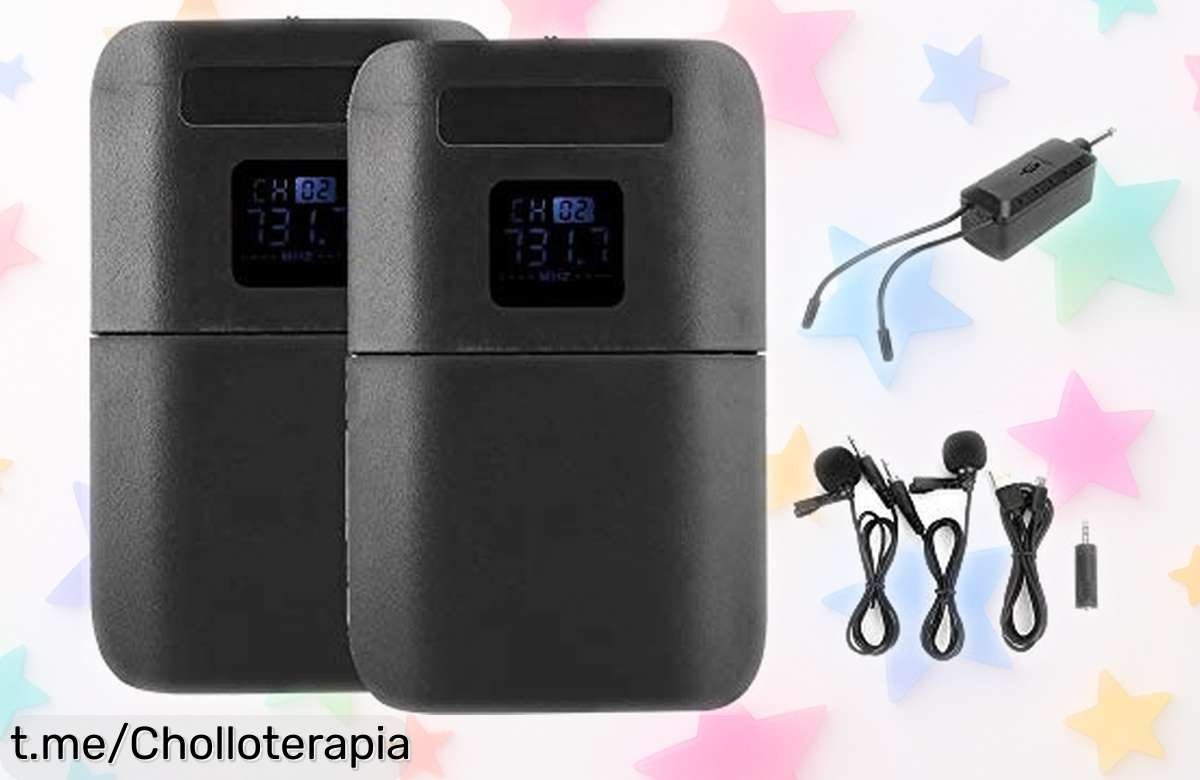 Amplificador de voz portátil Annadue con micrófono de solapa a precio regalado, perfecto para tus clases o reuniones. ¡No pierdas esta oportunidad y hazte con el tuyo ya!