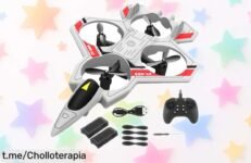 Anticontaminante avión teledirigido FytStycale con luces LED para volar de noche y acrobacias, ¡rebajado a precio ridículo! Haz que sus sonrisas brillen en el aire.