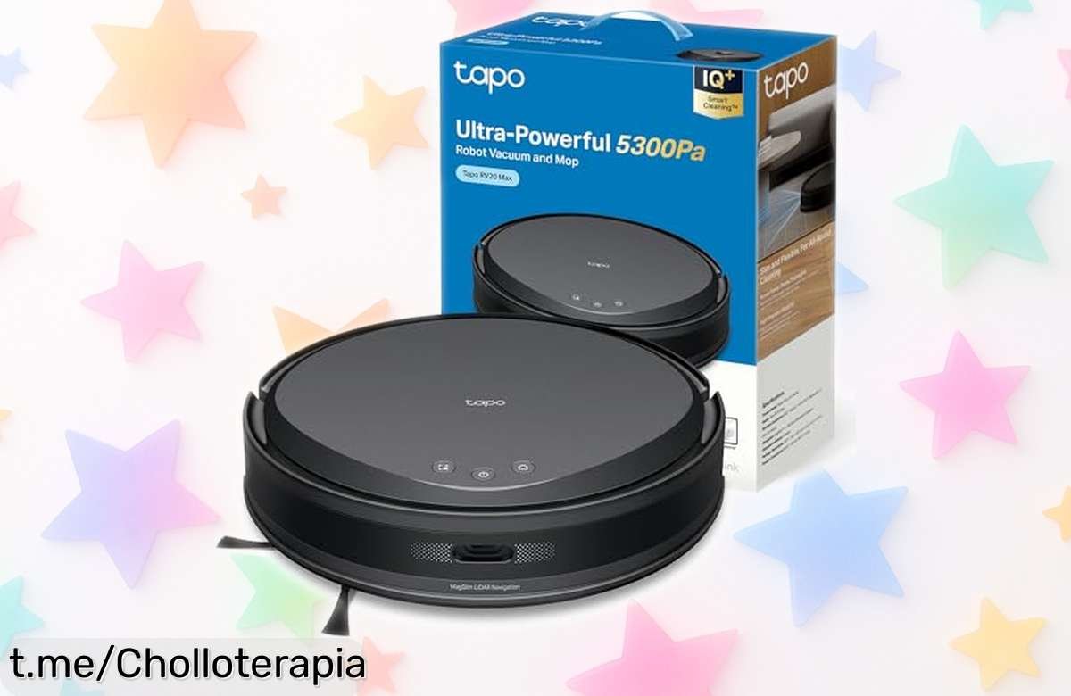 Aprovecha este ofertón: Robot aspirador y friegasuelos Tapo RV20 MAX que limpia como un campeón, ¡no te lo pierdas y disfruta de una casa reluciente sin esfuerzo!