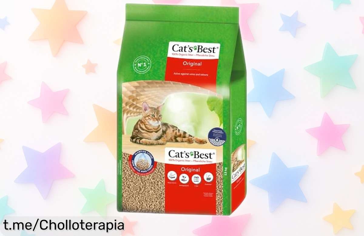 Arena para gatos Cat’s Best Arena EcoPlus 40L, super chollo que aglutina y dura hasta 7 semanas ¡No te quedes sin la opción más práctica y limpia para tu hogar!