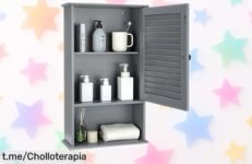 Armario de pared para baño LIFEZEAL con estantes ajustables y puerta imantada: Organiza tu espacio en un chollo que te hará sentir como en un spa, ¡no lo dejes escapar!