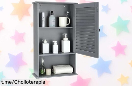 Armario de pared para baño LIFEZEAL con estantes ajustables y puerta imantada: Organiza tu espacio en un chollo que te hará sentir como en un spa, ¡no lo dejes escapar!