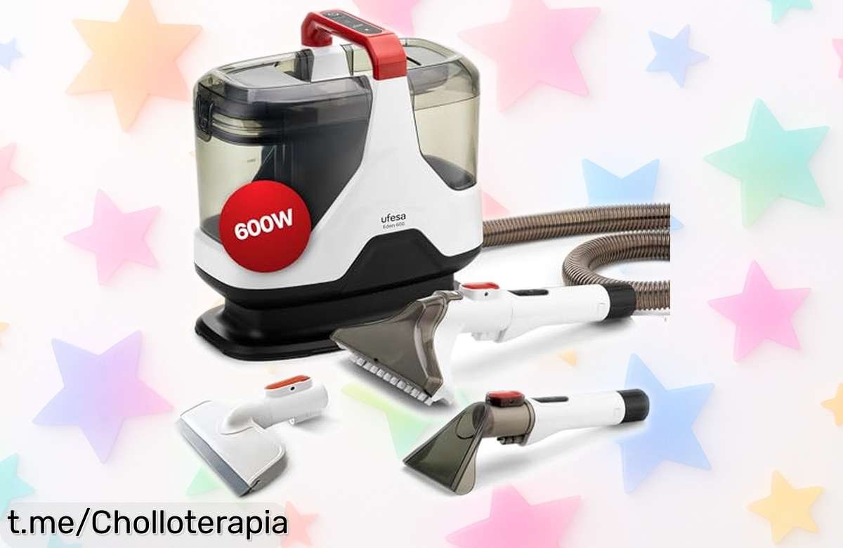 Aspiradora de tapicerías Ufesa Eden 600: ¡super chollo para limpiar en un abrir y cerrar de ojos! Dale a tu hogar el brillo que se merece sin complicaciones.