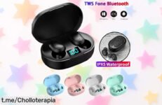 Auriculares inalámbricos E6S TWS con cancelación de ruido y sonido increíble a un precio de ganga, ¡no te quedes sin ellos y disfruta cada nota!