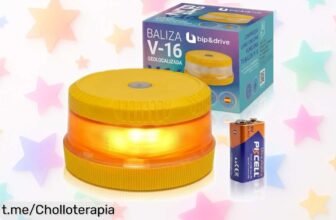 Baliza V16 homologada DGT con luz LED 360° y geolocalización automática, ¡ahora a un precio loco que no puedes dejar pasar en caso de emergencia!