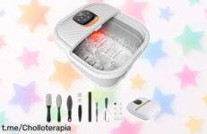 Bañera Spa Masajeadora de Pies con calentador y 12 niveles de temperatura: ¡ofertón que cuida tus pies mientras relajas tu cuerpo sin salir de casa!