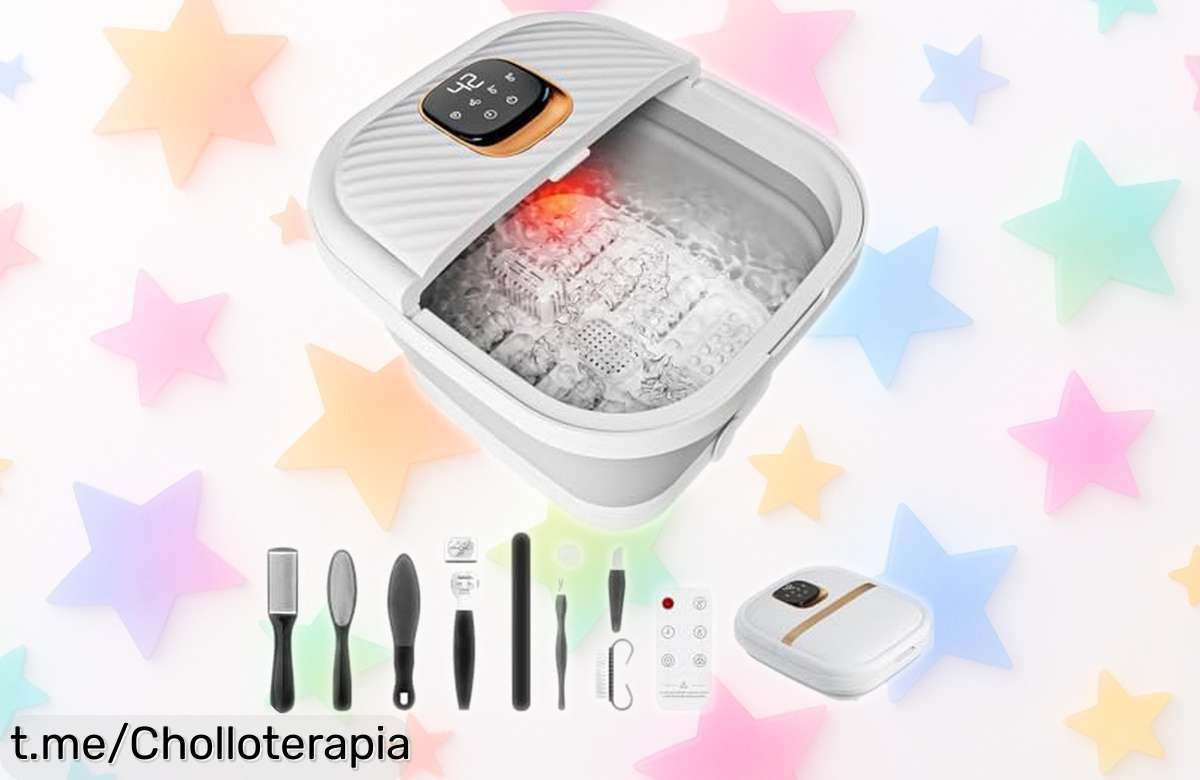 Bañera Spa Masajeadora de Pies con calentador y 12 niveles de temperatura: ¡ofertón que cuida tus pies mientras relajas tu cuerpo sin salir de casa!