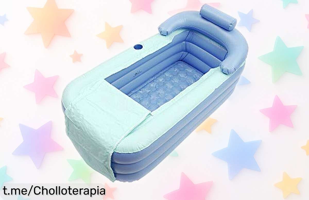 Bañera inflable portátil Lightakai, perfecta para bebés y relax en casa, ¡ofertón que no puedes dejar escapar! Aprovecha este chollo antes de que se acabe.