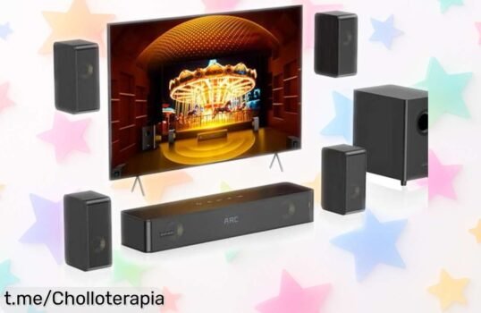 Barra de sonido HiwillAudio 5.1.2 con altavoces traseros inalámbricos, ¡rebajada y lista para que montes tu cine en casa! No te quedes sin el mejor audio al mejor precio posible.