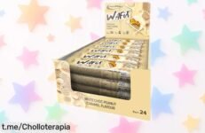 Barritas de waffle IronMaxx Wafix White Choc Peanut Caramel, pack de 24, ¡ofertón crujiente y delicioso que no podrás dejar escapar!