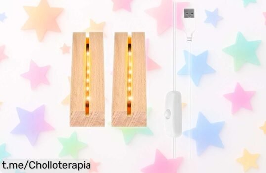 Base de madera con luz LED Vegena: el detallazo perfecto para tus espacios que ahora está rebajado, ¡no dejes pasar esta oportunidad única!