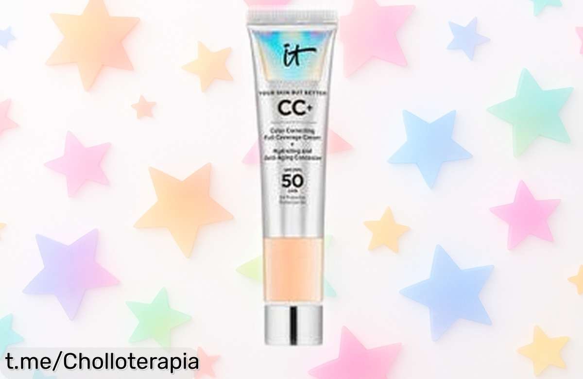 Base de maquillaje CC+ Cream IT Cosmetics para un look radiante que aguanta todo el día, ¡aprovecha este ofertón y deslumbra con tu belleza ya!