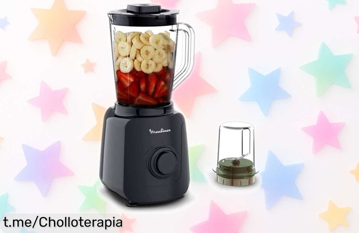 Batidora de vaso Moulinex Blendforce Essential, tritura hielo sin problemas y viene a un precio loco; ¡haz tus batidos perfectos antes que se acabe esta oferta!