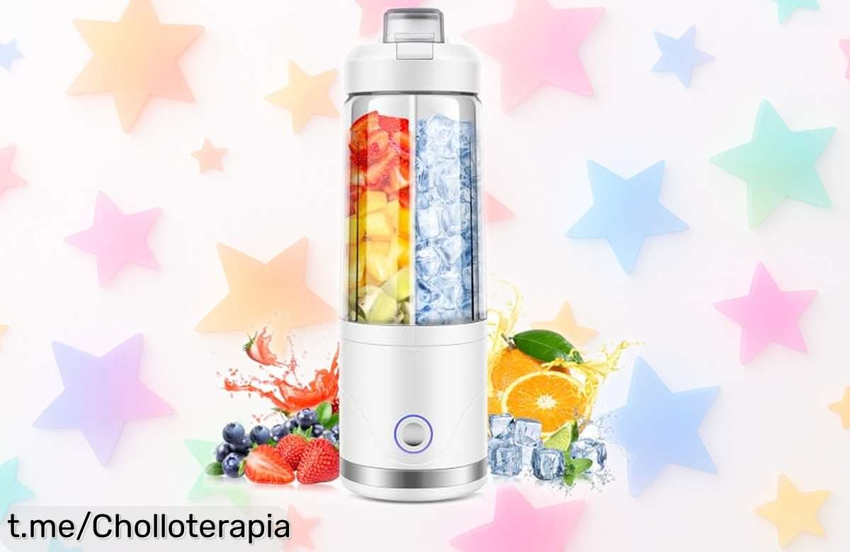 Batidora portátil FILINK que tritura hielo en 20 segundos y prepara hasta 20 zumos, ¡ofertón imposible de resistir para disfrutar al máximo!