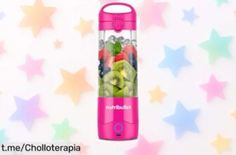 Batidora portátil Nutribullet NBP003BP a precio de locura: disfruta batidos frescos donde quieras y en segundos. ¡Atrévete a llevar la energía contigo!