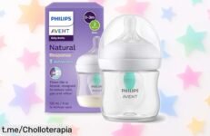 Biberón Natural Response de Philips Avent con sistema AirFree: un ofertón que hará feliz a tu bebé y aliviará tus días, ¡no te lo pierdas!