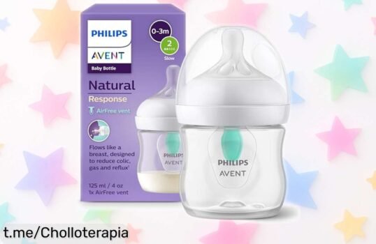 Biberón Natural Response de Philips Avent con sistema AirFree: un ofertón que hará feliz a tu bebé y aliviará tus días, ¡no te lo pierdas!