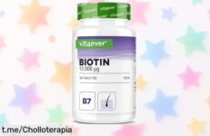 Biotina DBiotina en 365 comprimidos para un pelo, uñas y piel fuertes a precio de ganga: cuida tu belleza con una pastilla al día ¡no te lo pierdas!
