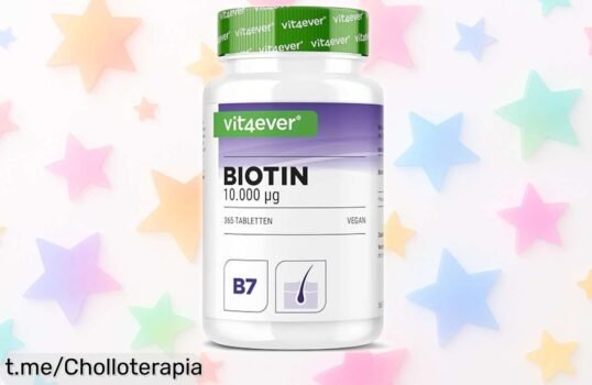 Biotina DBiotina en 365 comprimidos para un pelo, uñas y piel fuertes a precio de ganga: cuida tu belleza con una pastilla al día ¡no te lo pierdas!