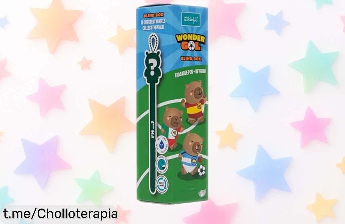 Bolígrafo Mr. Wonderful Wonder Gol con tinta borrable y llavero capibara sorpresa, ¡un detallazo práctico a un precio increíble que no te puedes dejar escapar!