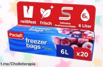 Bolsas de congelación Paclan de 6 litros en pack de 20 a precio loco, cierran genial y son perfectas para organizar tu nevera. ¡Hazte con ellas antes que se agoten!