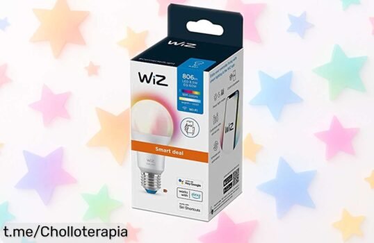Bombilla LED inteligente WiZ A60 que cambia de color y se controla con voz: ¡preparado para darle vida a tu hogar a un precio loco! ¡No te quedes sin iluminar tus momentos!