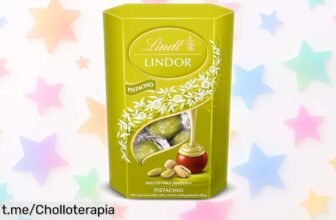 Bombones Lindor Pistacho Cornet 200g, super cremosos y ¡con caída de precio! Perfectos para compartir o regalar. No te quedes sin ellos, el momento dulce de tu vida te espera.