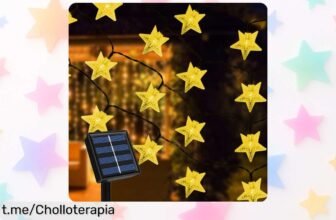 Cadena de luces solares Ninonly con 50 LEDs y 8 modos al precio más bajo, ilumina tu jardín ahora mismo y transforma tus noches en momentos mágicos que recordarás siempre.