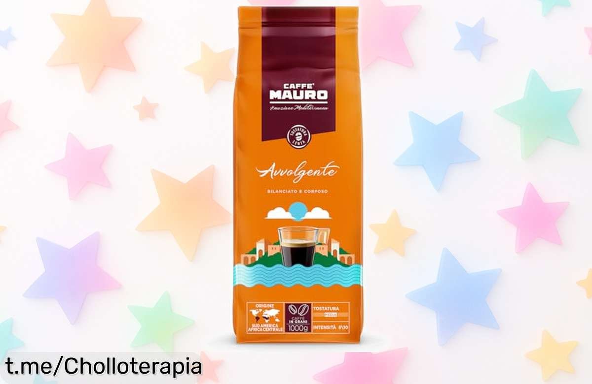 Café en grano Caffè Mauro de 1 kg que hará vibrar tu paladar con su sabor equilibrado y notas de chocolate, ¡no te pierdas este precio increíble!