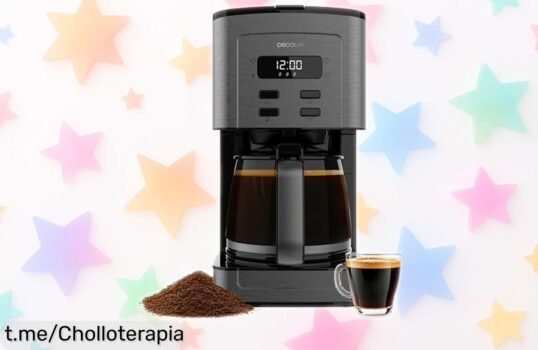 Cafetera de goteo Cecotec Coffee 66 Time, el maquinón que prepara hasta 12 tazas y te llena de energía toda la mañana a un precio loco. ¡No dejes pasar esta oportunidad única!