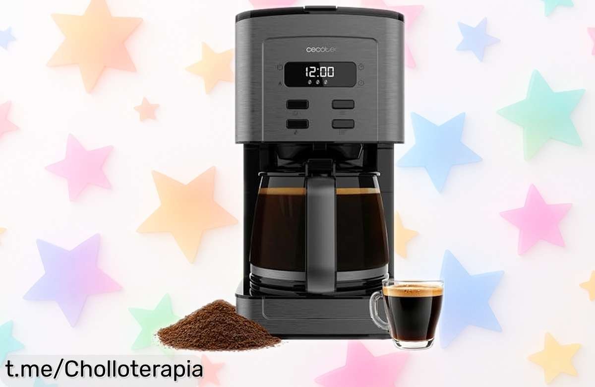 Cafetera de goteo Cecotec Coffee 66 Time, el maquinón que prepara hasta 12 tazas y te llena de energía toda la mañana a un precio loco. ¡No dejes pasar esta oportunidad única!