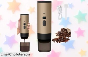 Cafetera portátil de cápsulas con bomba de presión, el chollo perfecto para disfrutar café en cualquier lugar y a un precio que no vas a creer. ¡Llévala contigo ya!