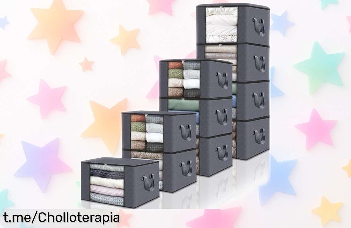 Cajas de almacenaje Edihome en pack de 10: ordena tu hogar sin esfuerzo y aprovecha este ofertón que hará sonreír a tus armarios. ¡No te quedes sin ellas!