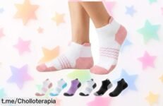 Calcetines tobilleros Briyat para mujer: ¡seis pares a un precio rebajadísimo que mantendrán tus pies frescos y felices todo el día! No dejes pasar esta super oferta.