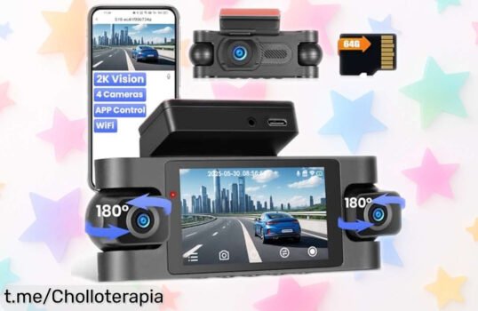 Cámara Hikity 4 canales con visión 360° que graba todo lo que necesitas, ¡ahora a un precio increíble! Protégete y viaja tranquilo, no dejes pasar esta oferta única.