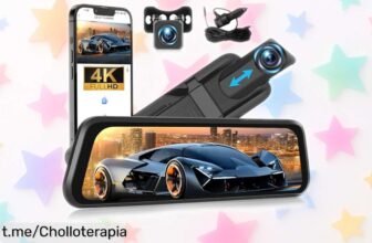 Cámara OiLiehu 4K HD con pantalla táctil de casi 10 pulgadas, ¡oferta sorpresa para que conduzcas súper seguro y protegido! No te la puedes perder.