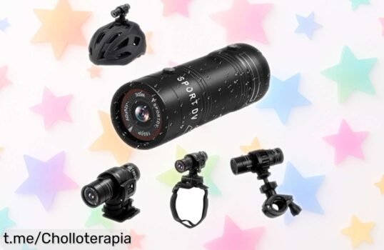 Cámara de vídeo para casco y manillar Tebetu Mini 1080P, ideal para tus aventuras sobre dos ruedas a un precio increíble que no se repite. ¡Captura cada momento y lánzate a la acción!