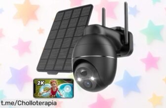 Cámara de vigilancia WiFi exterior YESKAMOU 2K con visión nocturna color, ¡ahora a precio loco! Control total y sin falsas alarmas, no te quedes sin la tuya antes que se agote.