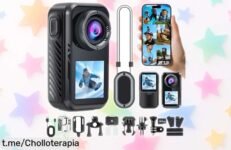 Cámara deportiva AIKER Body Cam 4K, captura tus aventuras con el mejor estabilizador y ¡un precio rebajado que no podrás dejar escapar!