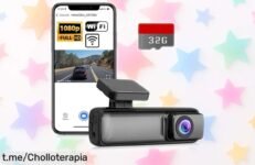 Cámara eSynic HD Dash CAM 1080P con visión nocturna y control WiFi a un precio loco que te dejará boquiabierto, ¡graba cada momento en la carretera! No te la pierdas.
