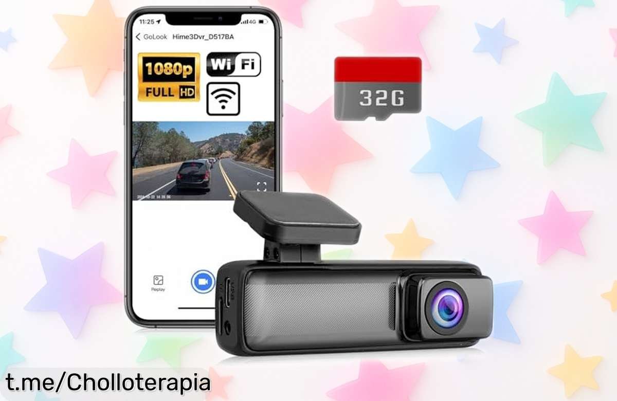 Cámara eSynic HD Dash CAM 1080P con visión nocturna y control WiFi a un precio loco que te dejará boquiabierto, ¡graba cada momento en la carretera! No te la pierdas.