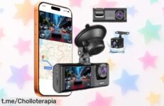 Cámara para el coche con 3 lentes y grabación 4K: máxima seguridad, ultra visión nocturna y control desde tu móvil. Un chollazo que no puedes dejar escapar hoy mismo.