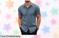 Camisa COOFANDY con botones y corte regular fit, un básico clásico rebajado a precio loco que no puedes dejar escapar, ¡viste con estilo en cada ocasión!
