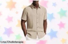 Camisa casual de lino PJ PAUL JONES con bolsillo a precio loco, la opción fresquita y versátil que tu armario necesita ¡Aprovecha este ofertón antes que se agote!
