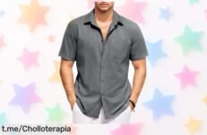 Camisa de hombre COOFANDY, estilo playa a precio escándalo que no querrás dejar escapar; ideal para cualquier plan y llevar siempre con buen rollo.