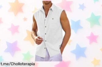 Camisa de lino sin mangas Runcati: ¡ofertón fresco y ligero para el calor con estilo! No dejes pasar esta oportunidad que hará brillar tu armario.