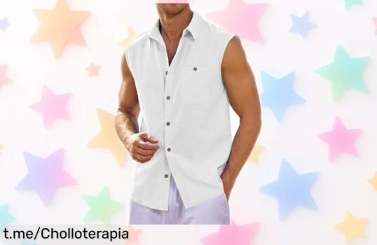 Camisa de lino sin mangas Runcati: ¡ofertón fresco y ligero para el calor con estilo! No dejes pasar esta oportunidad que hará brillar tu armario.
