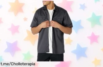 Camisa de trabajo Amazon Essentials para hombre, resistente a manchas y arrugas, ¡aprovéchate de este precio loco antes que se acabe! Tu compañero perfecto en la jornada laboral.