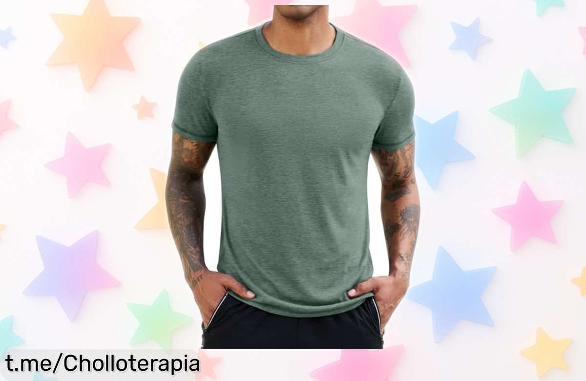 Camiseta básica de hombre Xnova, tu aliado perfecto desde el gym hasta la calle, ¡no te pierdas este ofertón que no se repetirá!